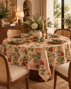 Rosabelle | Soft Pink English Floral Table Cover