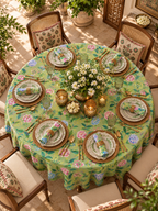 Willow Bloom | Green Floral Table Cover