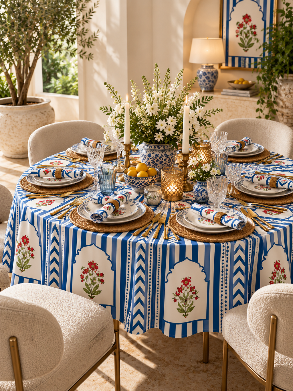 Shahi Bagh | Royal Indian Print Table Cover