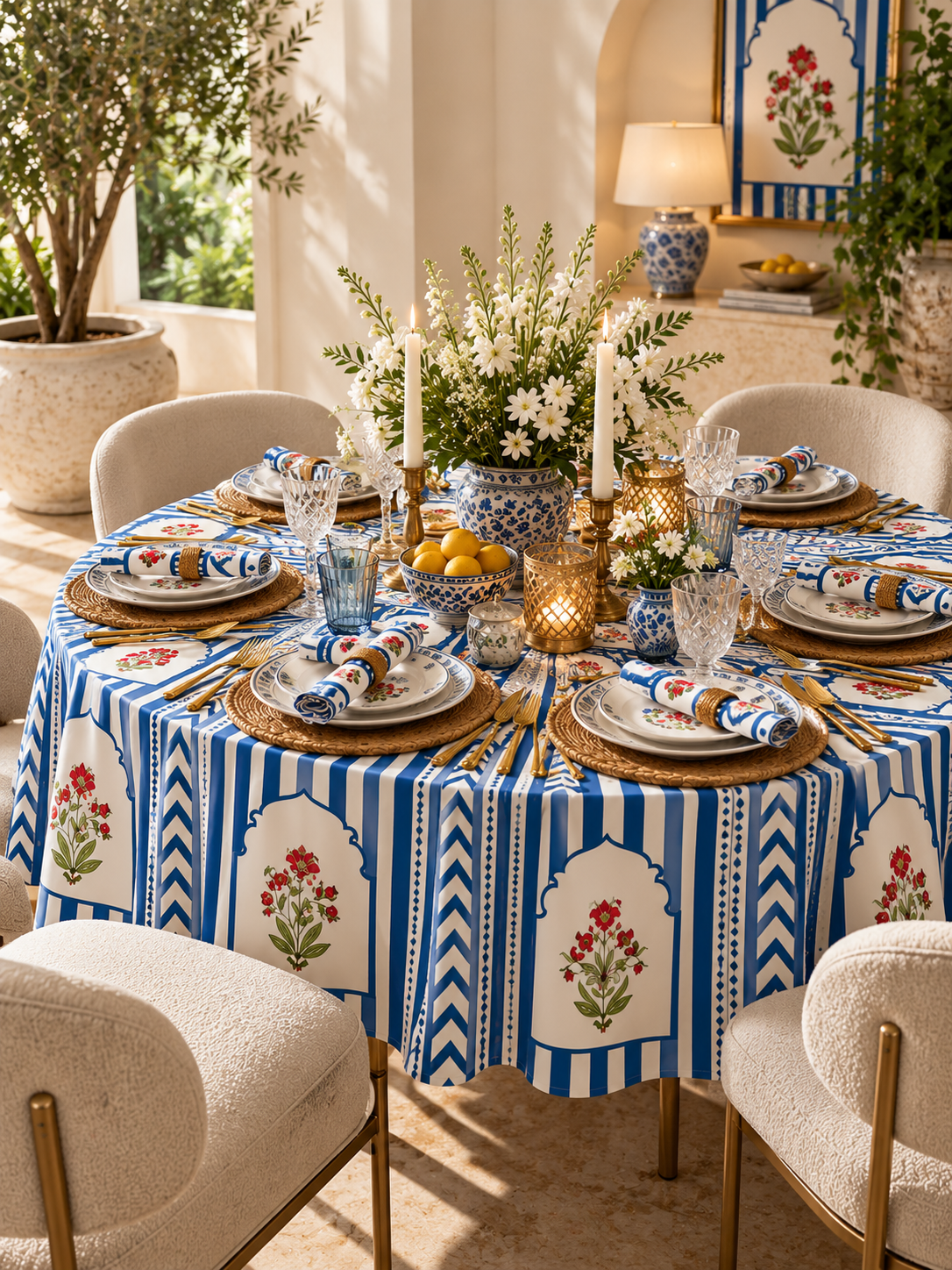 Shahi Bagh | Royal Indian Print Table Cover