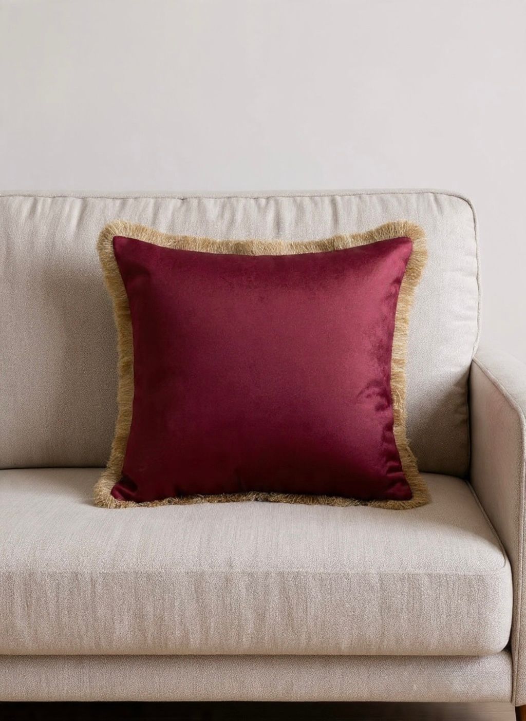 Imperial Wine Velvet Cushion cover