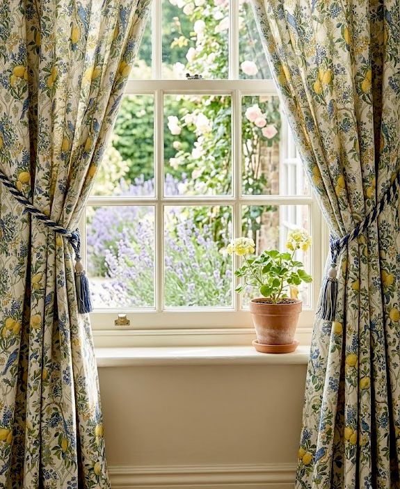 Spring Time Velvet curtains | Set of 2