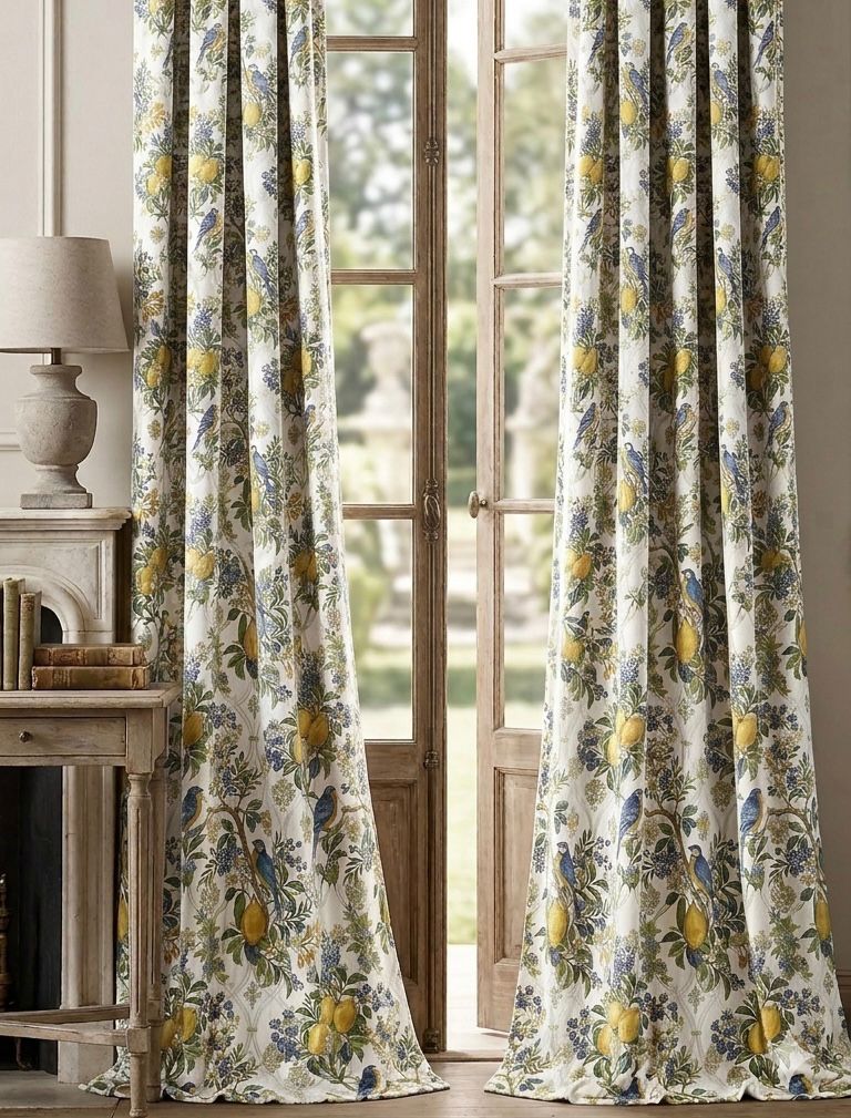 Spring Time Velvet curtains | Set of 2