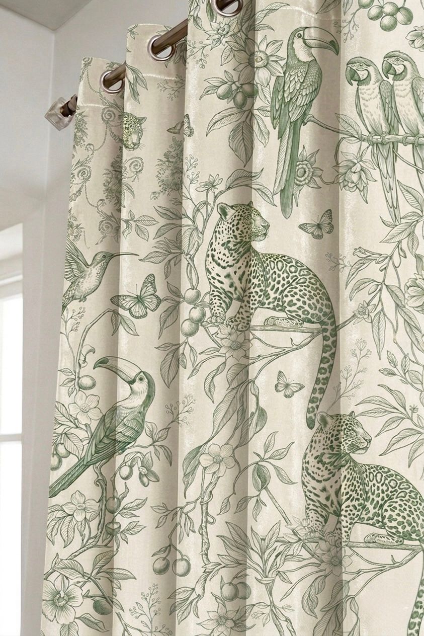 Forest Whisper velvet curtains | Set of 2
