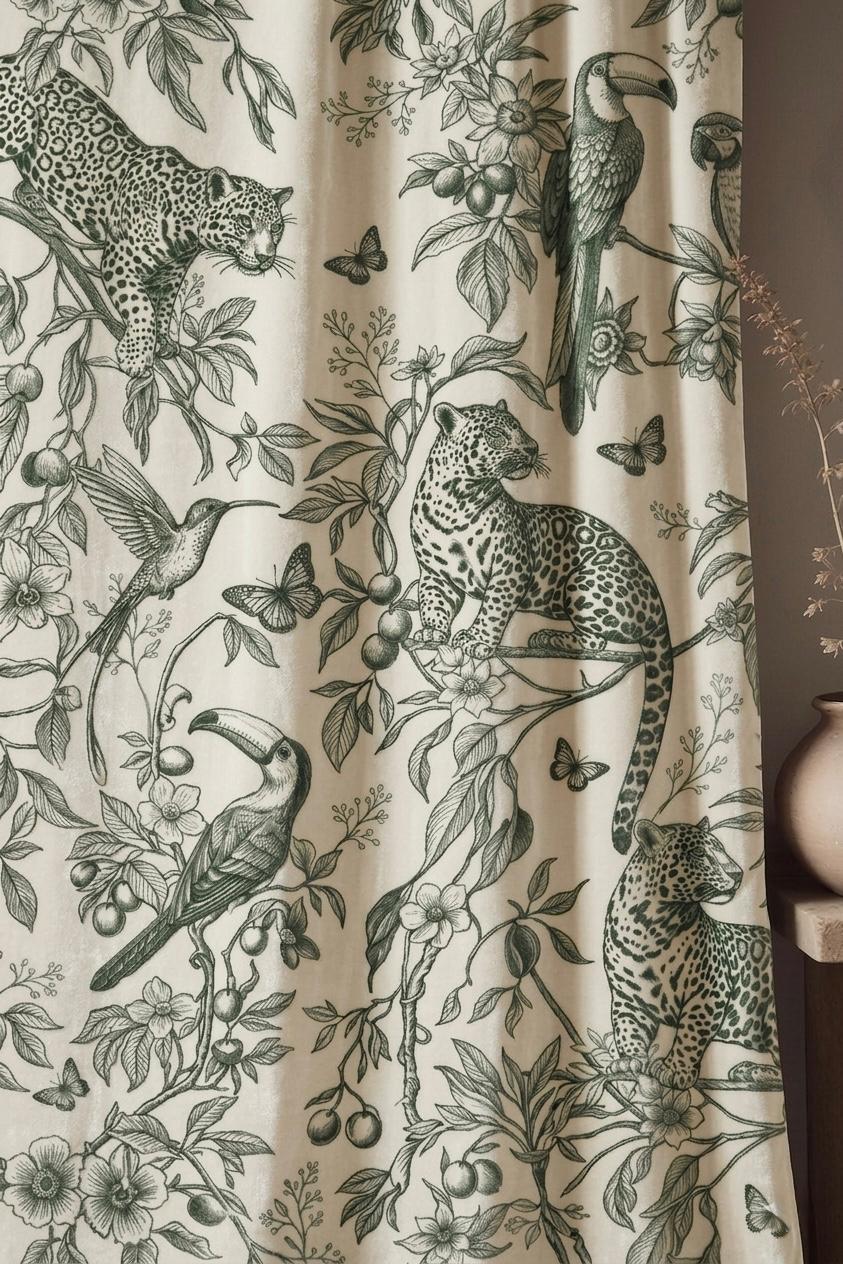 Forest Whisper velvet curtains | Set of 2