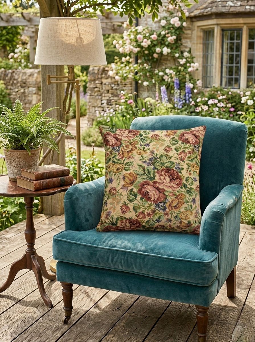 Vintage petal cushion cover