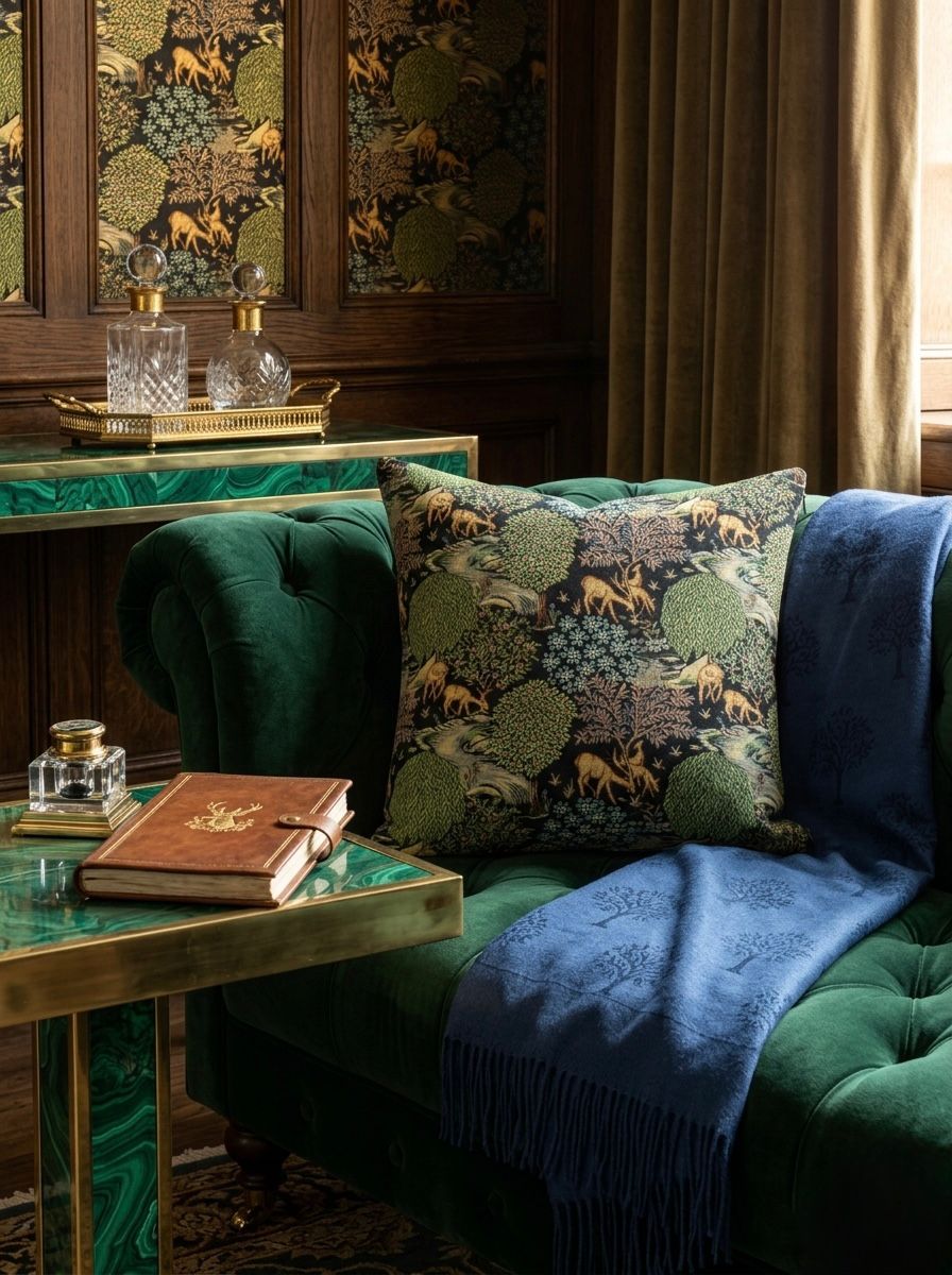 Woodland crest cushion cover