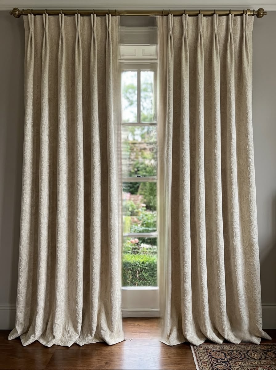 Soft loom Jacquard curtains | Set of 2
