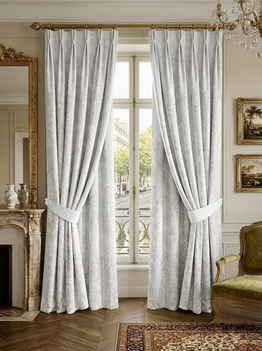Soft loom Jacquard curtains | Set of 2