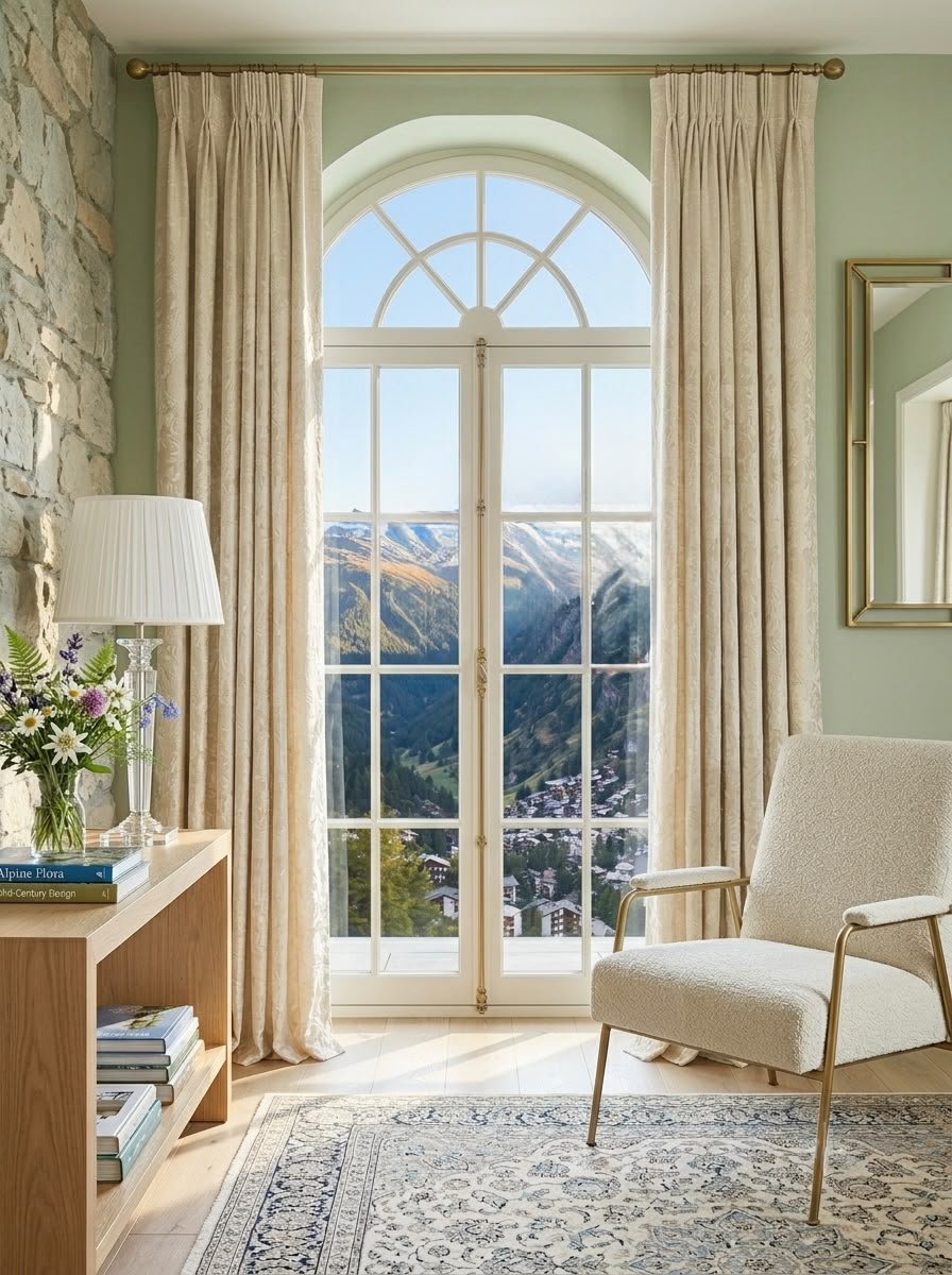 Soft loom Jacquard curtains | Set of 2