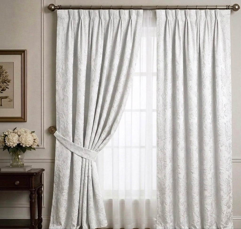 Soft loom Jacquard curtains | Set of 2