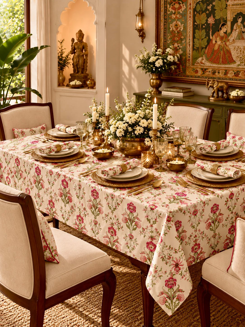 Noor Bagh | Floral Table Cover