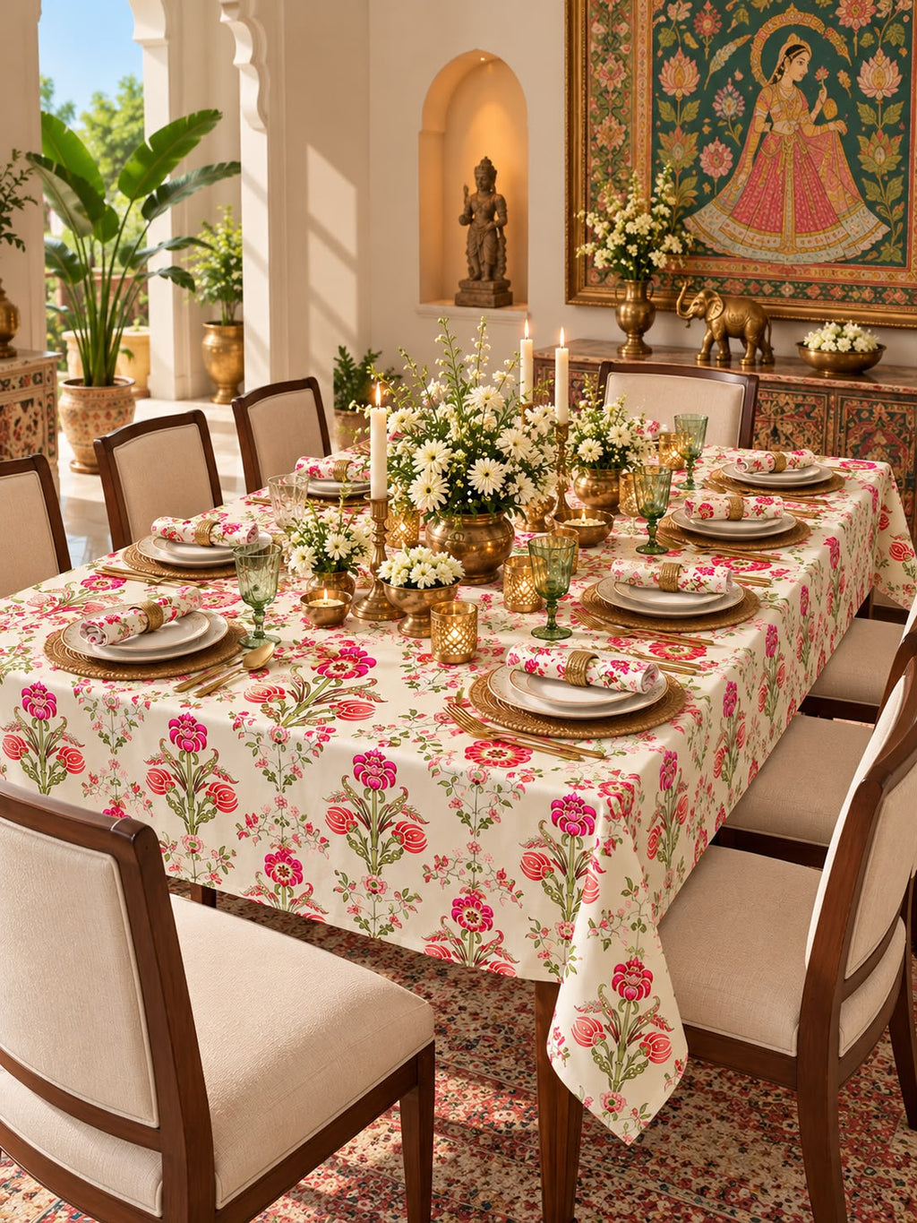 Noor Bagh | Floral Table Cover