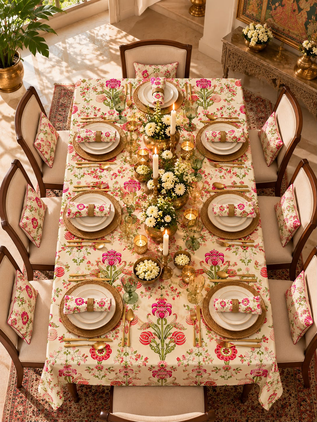 Noor Bagh | Floral Table Cover