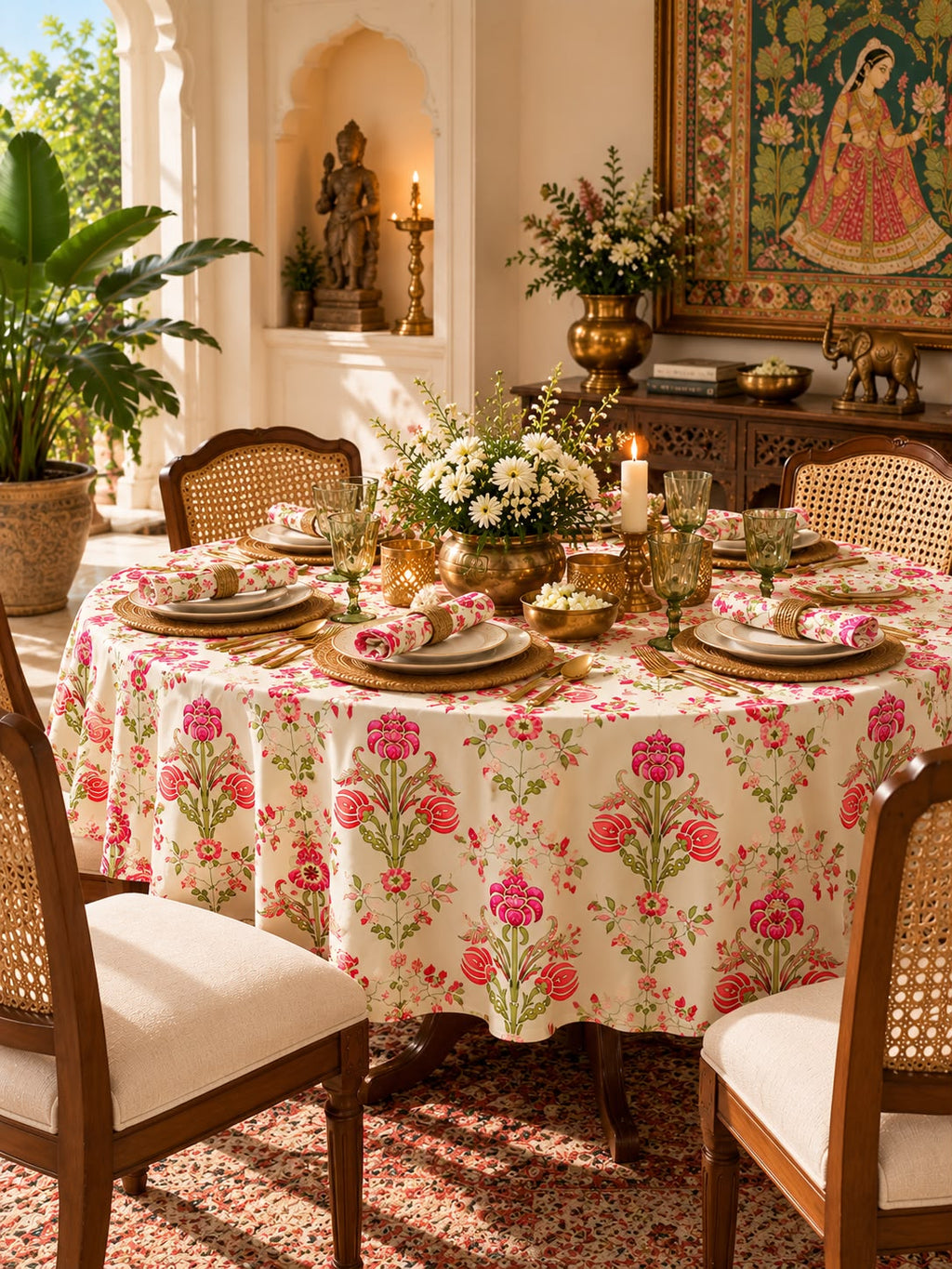 Noor Bagh | Floral Table Cover