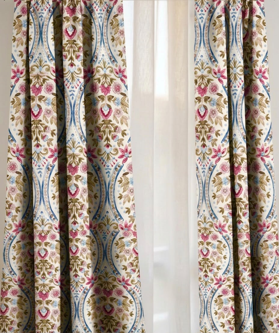 Blush Majesty Velvet curtains | Set of 2