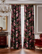 Dark Petal Curtains | Set of 2