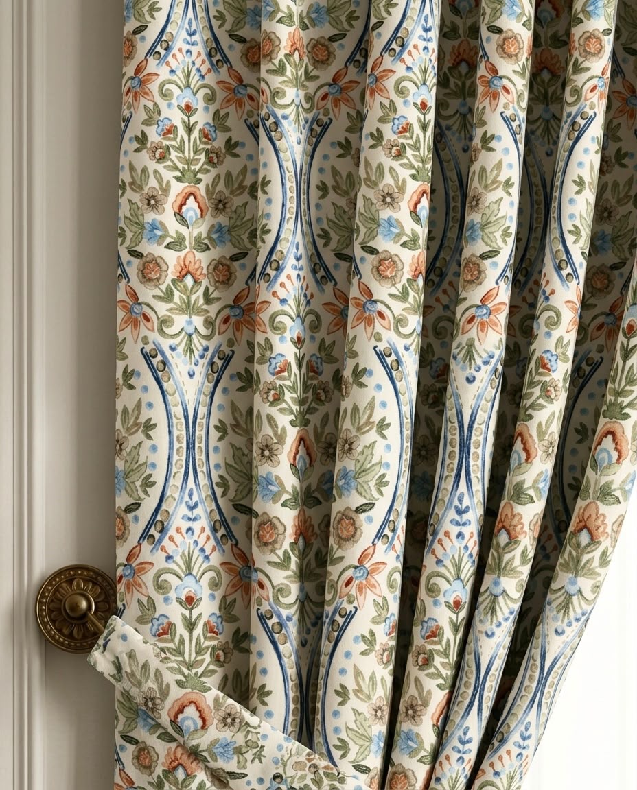 Palace in Blue velvet curtains | Set of 2