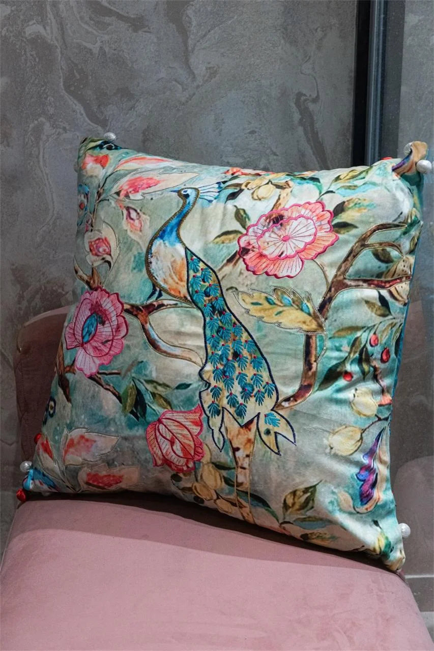 Whispers of Harmony Velvet Cushion Cover