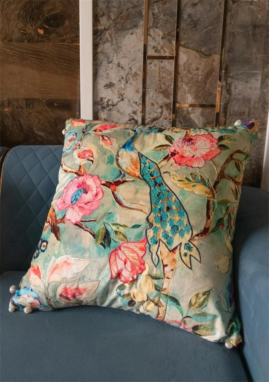 Whispers of Harmony Velvet Cushion Cover