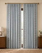 Heritage Bloom curtains– Blue |Set of 2