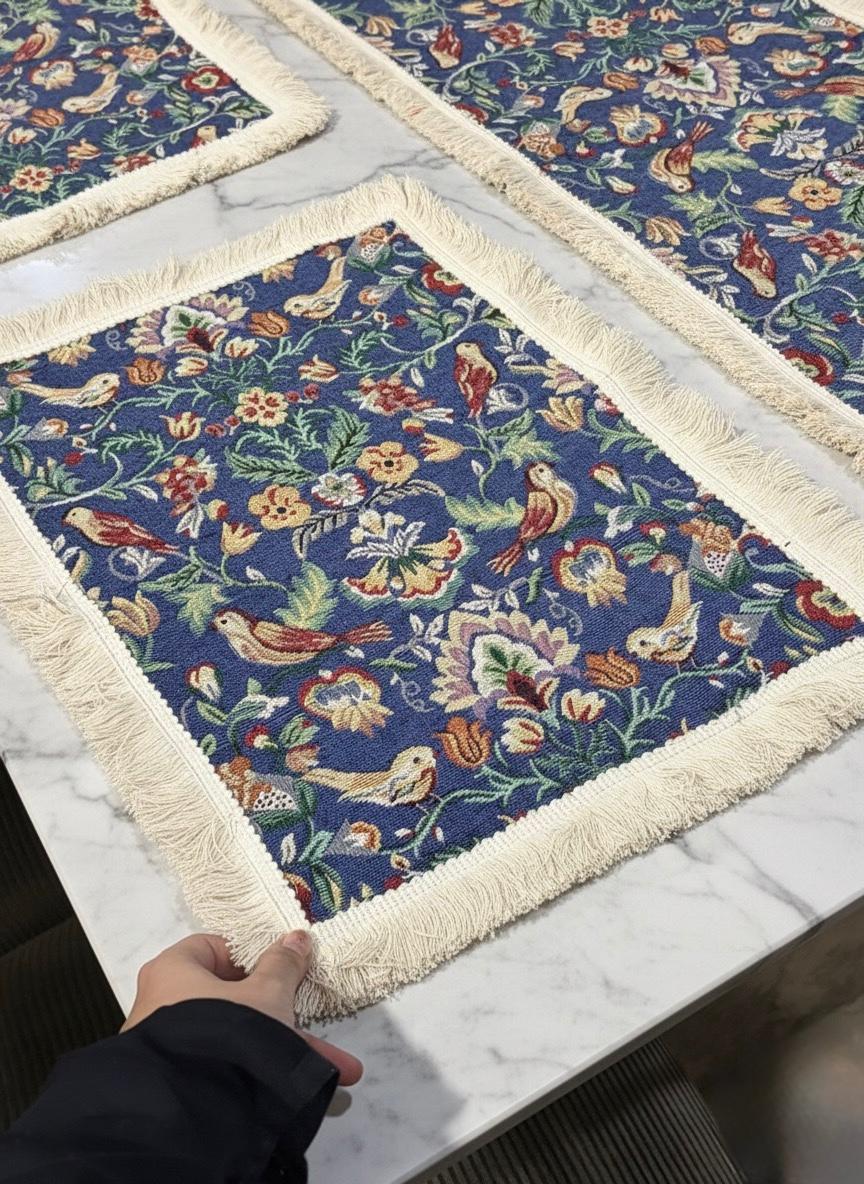 Blue Aviary Table Set