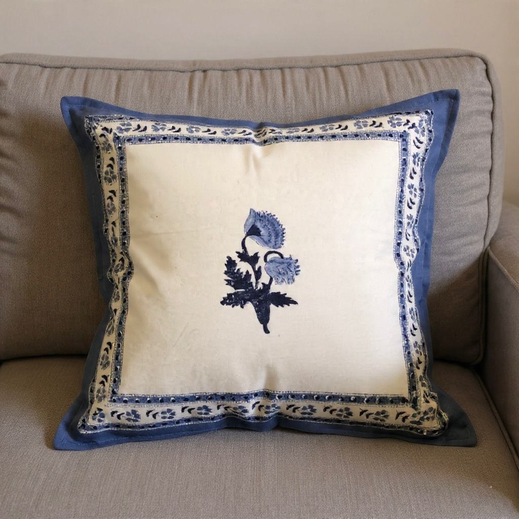 Rural Blue Cushion cover