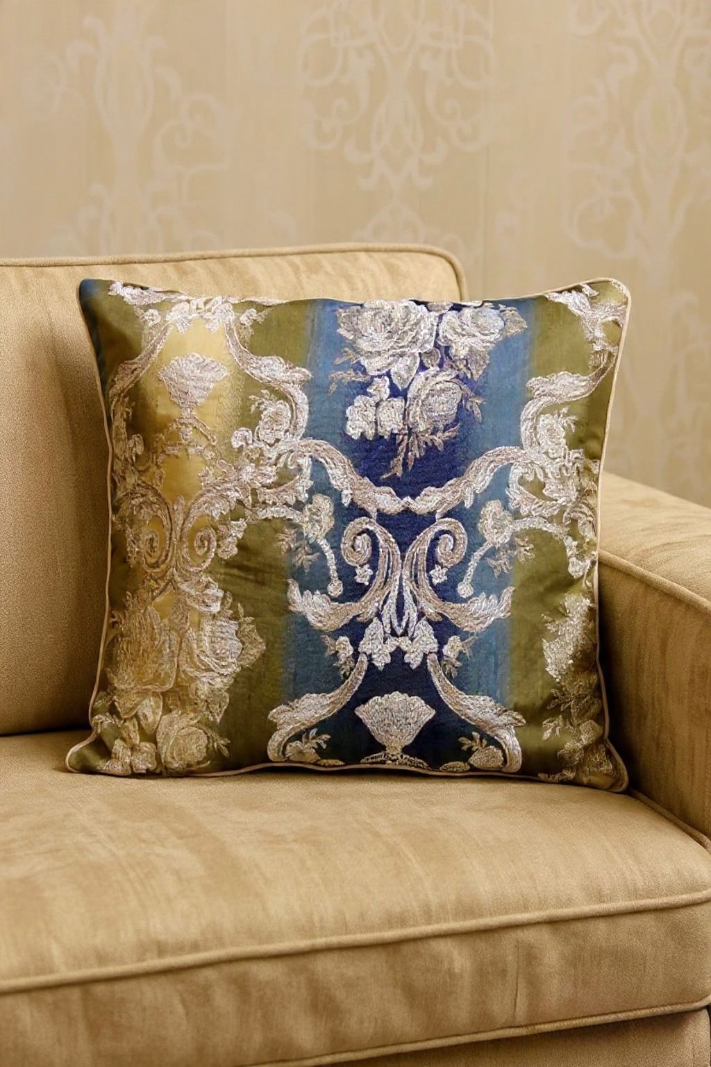 Sunlit Sapphire Cushion cover