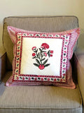 Jaipuri Gulabi Cushion cover