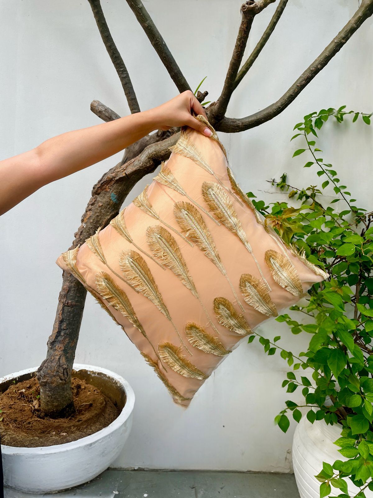 Gilded Fern Cushion cover