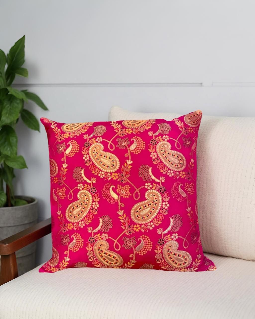 Banarasi Blush Cushion Cover