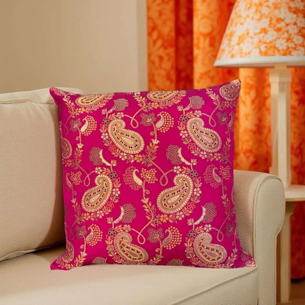 Banarasi Blush Cushion Cover