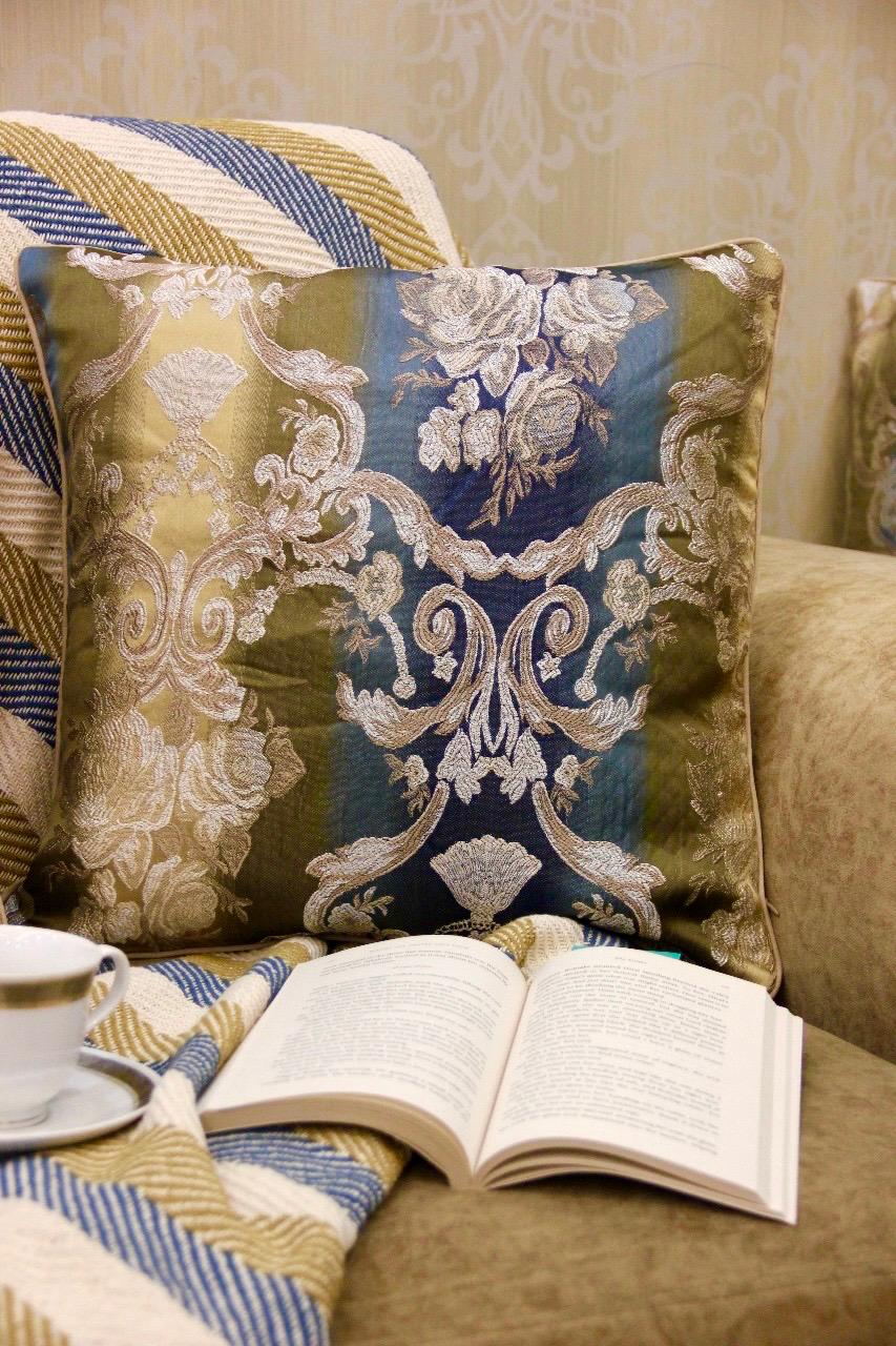 Sunlit Sapphire Cushion cover