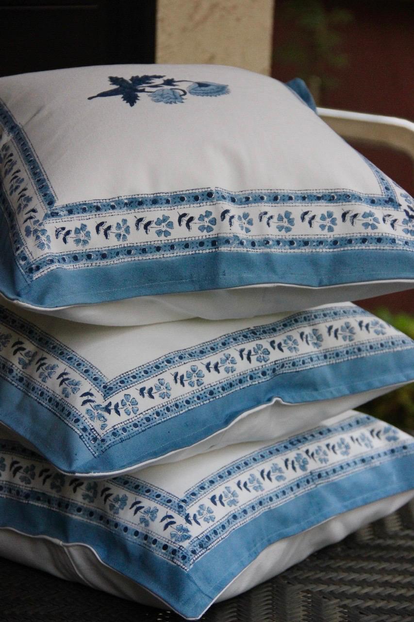Rural Blue Cushion cover