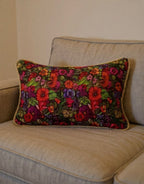 Romance of florals velvet Cushion cover