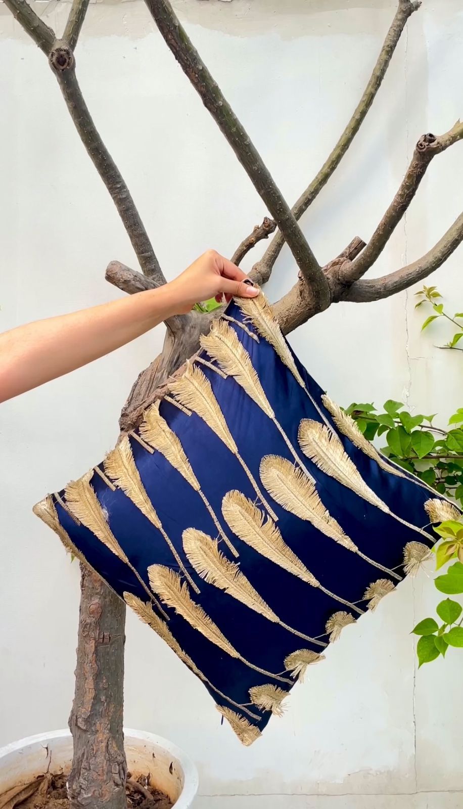 Gilded Fern Cushion cover