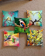 Abstract Earth Cushion Cover Set (Set of 5)