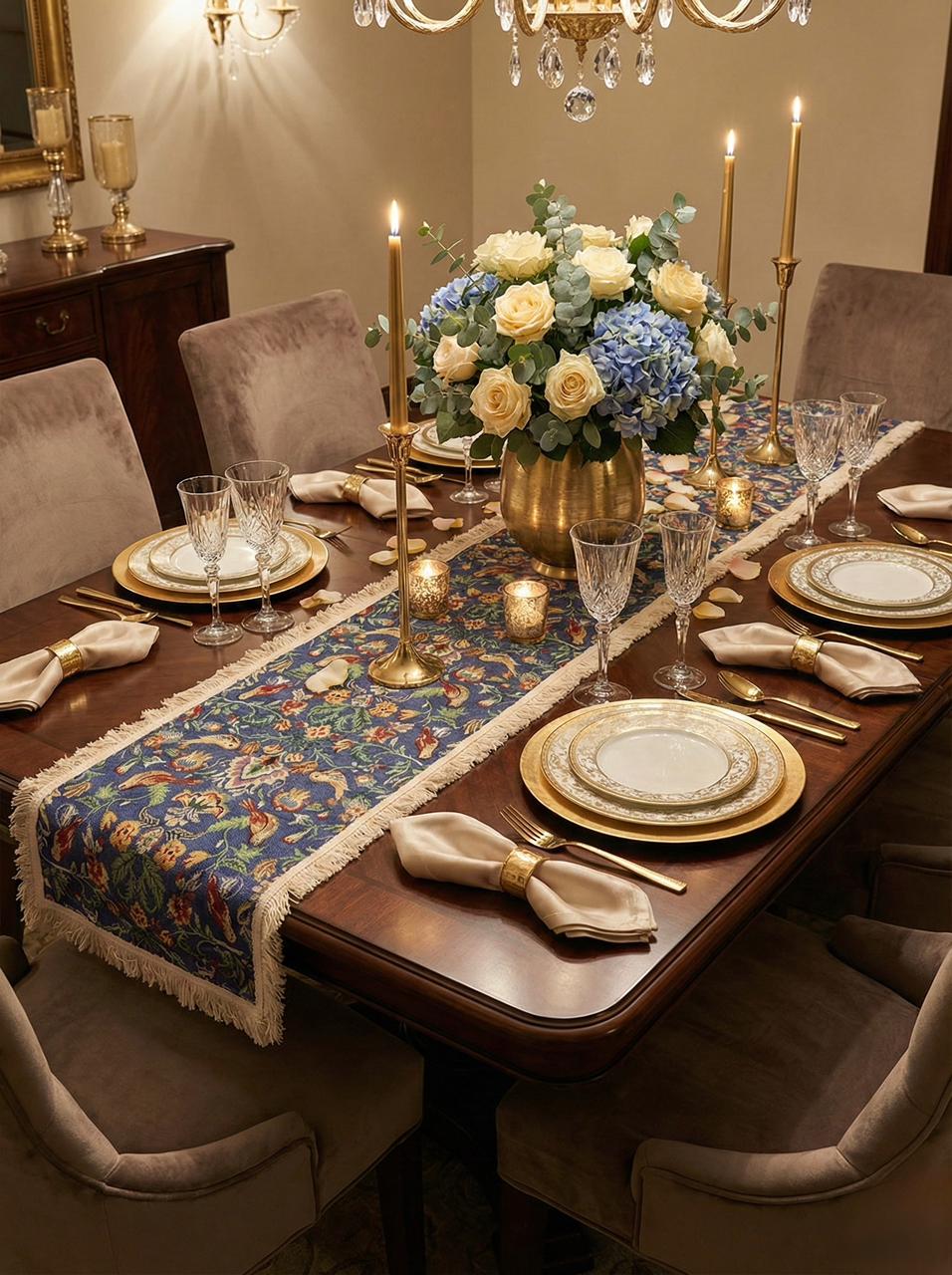 Blue Aviary Table Set