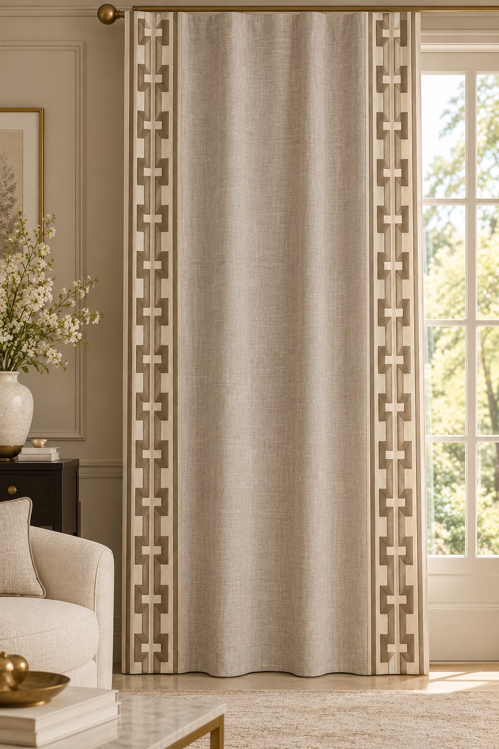 Imperial Edge curtains– Beige |Set of 2